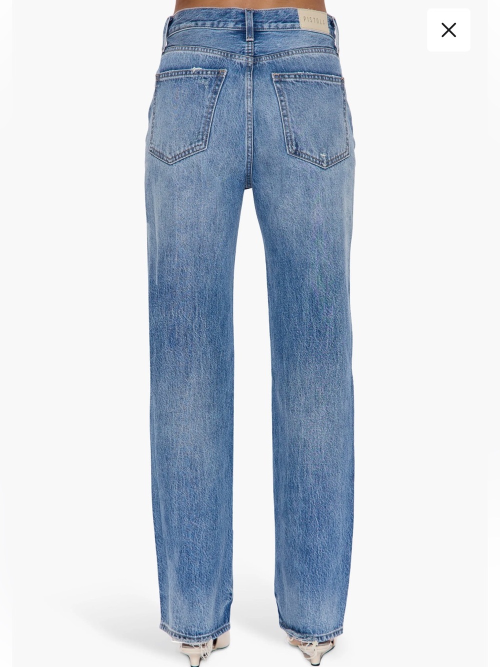 pistola Straight Leg Jeans in Medium Blue Wash - Picture 2 of 13